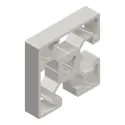 Profilo in Alluminio 45x45 Cava 10 Leggero 2 Lati Chiusi