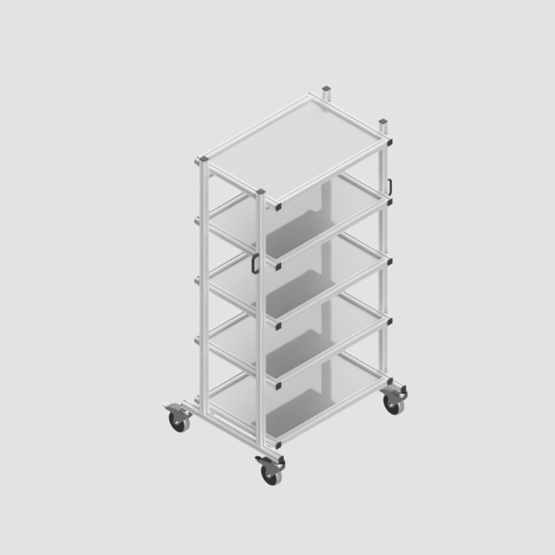 carrello Eurobox 60×40 in Alluminio – Leggero e Robusto