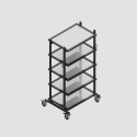 Carrello Eurobox 60×40 Nero – Design Elegante e Funzionale