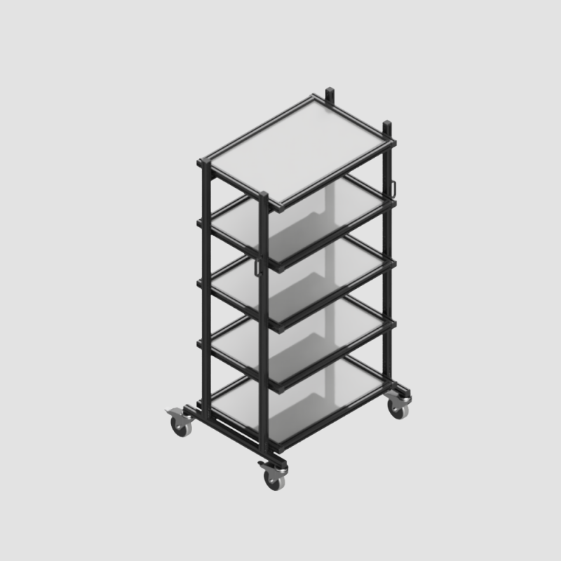 Carrello Eurobox 60×40 Nero – Design Elegante e Funzionale