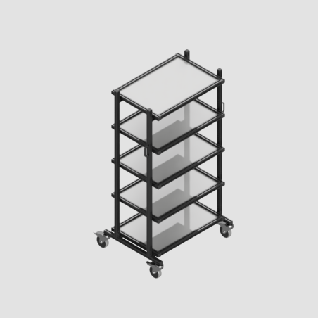Carrello Eurobox 60×40 Nero – Design Elegante e Funzionale