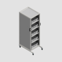 Carrello con Cinque Cassetti ad Estrazione Totale 695x525x1742h