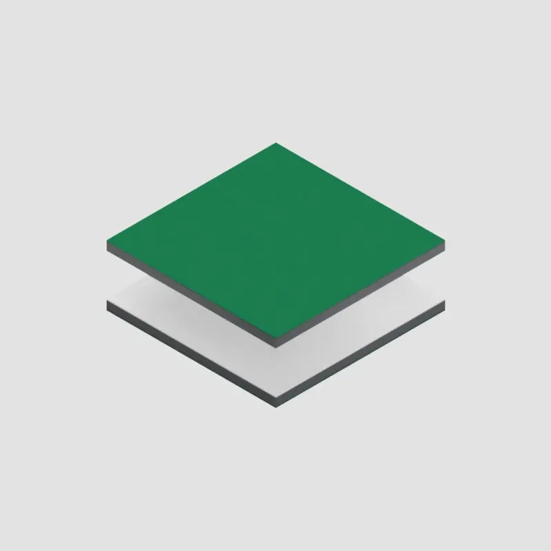 Pannello Dibond Verde/Bianco