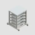 Carrello con Quattro Cassetti estraibili